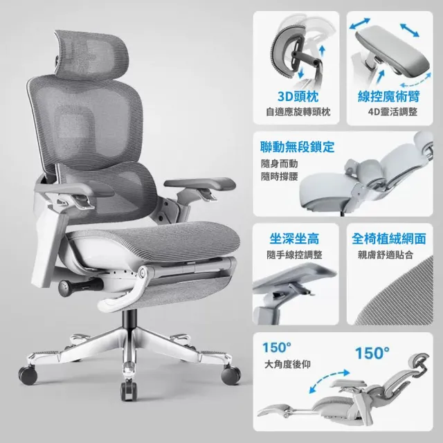 【YOKA佑客家具】太空懸浮 全網 滑翔椅-免組裝(人體工學椅 辦公椅 電腦椅 電競椅)