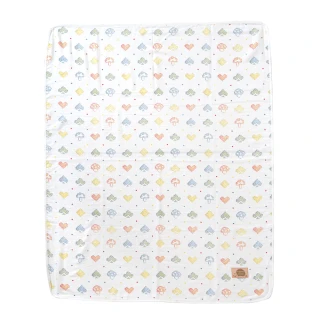 【Hoppetta】蘑菇森友會天絲三層紗被 L /108×134cm(日本製涼感透氣輕盈)