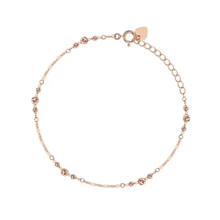 【ALUXE 亞立詩】18K金 K金手鍊 圓珠排列 玫瑰金 BR0145