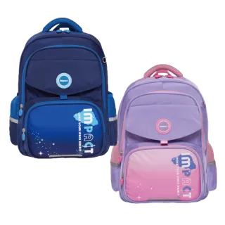 【IMPACT 怡寶】氣質漸層星球輕量護脊書包-藍色／紫色(輕量750g★國小 小學 兒童 學生)