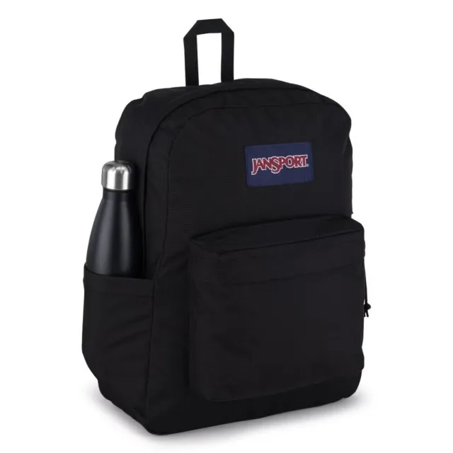 【JANSPORT】雙11 SUPERBREAK PLUS 後背包 後背包 運動包 雙肩背包 黑(JS0A4QUE008)