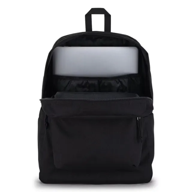 【JANSPORT】雙11 SUPERBREAK PLUS 後背包 後背包 運動包 雙肩背包 黑(JS0A4QUE008)
