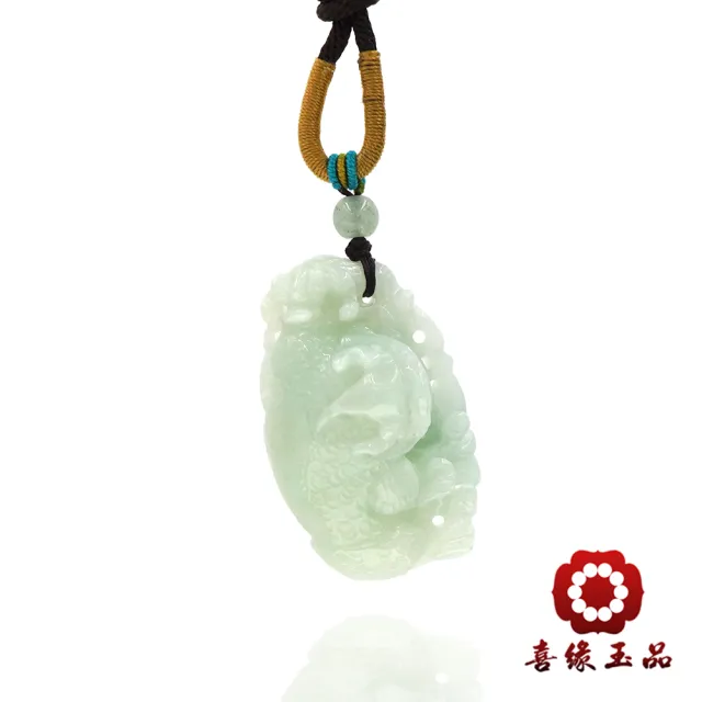 【喜緣玉品】三腳金蟾 天然翡翠A貨 玉珮-僅此一品(開運風水)(直)