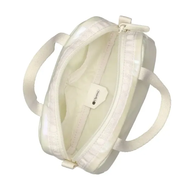 【Lesportsac】珍珠奶油色手提化妝包 收納包 盥洗包 送禮 禮物 推薦 女包(漸層光影)