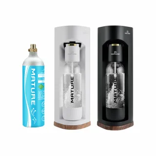 【MATURE 美萃】Luxury440系列氣泡水機680g氣瓶單支組(二色可選)