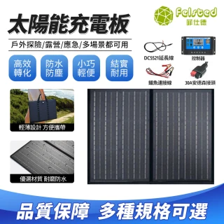 【Felsted】太陽能板 100W/18V折疊太陽能充電板 太陽能行動電源(戶外儲能電源/露營電源/應急充電板/發電板)