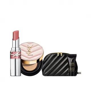 【YSL】官方直營 超模光感水潤彩妝組(粉氣墊+水唇膏新品)