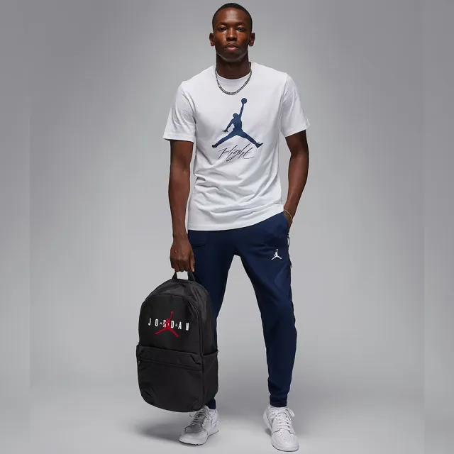 【NIKE 耐吉】JORDAN喬丹 HBR經典黑色雙肩包 運動包裝備後背包平板收納包大空間13吋筆電包(JD2413006AD005)