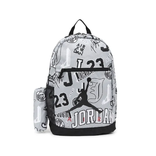【NIKE 耐吉】後背包 Jordan Air School 7L 灰 附筆袋 書包 雙肩背(JD2533026AD-001)