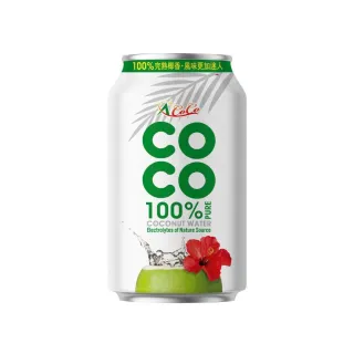 【A+COCO】椰活 100%香純椰子水 330mlx24入/箱(官方直營)