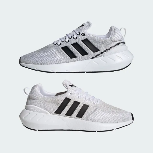 【adidas 愛迪達】Swift Run 22 男 運動休閒鞋 舒適 白 黑(GY3047)