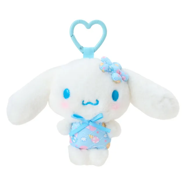 【小禮堂】雙11 Sanrio 三麗鷗 大耳狗 絨毛玩偶吊飾 小碎花棉布風格(平輸品)