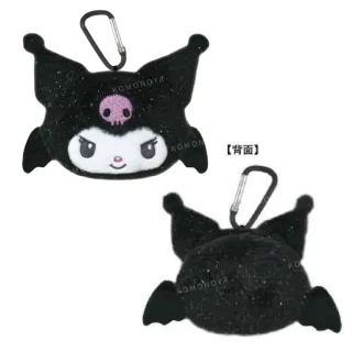 【小禮堂】雙11 Sanrio 三麗鷗 絨毛大臉造型零錢包 天使系列 美樂蒂 酷洛米(平輸品)