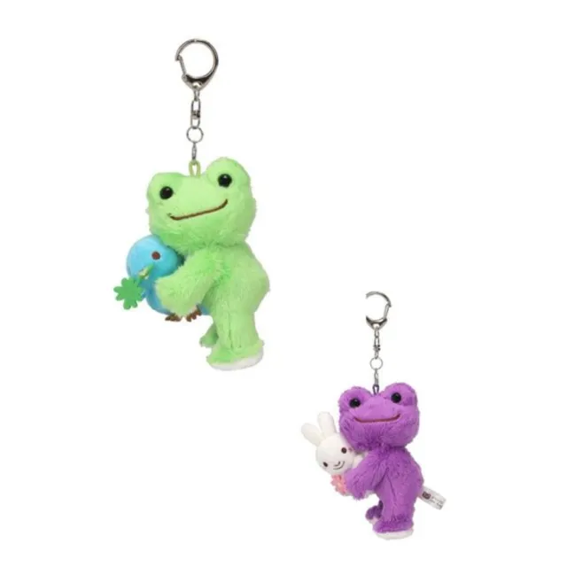 【小禮堂】Pickle the frog 泡菜蛙 絨毛吊飾娃娃 抱朋友款(平輸品)