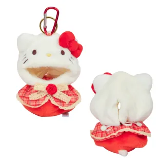 【小禮堂】雙11 Sanrio 三麗鷗 絨毛造型玩偶裝  格紋玫瑰 偶像應援 Kitty 美樂蒂 布丁狗 大耳狗(