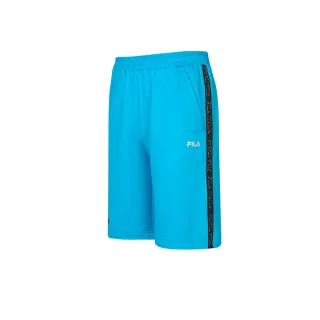 【FILA官方直營】男抗UV吸濕排汗針織短褲-藍色(1SHZ-5305-BU_253)