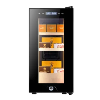 【克希亞】紅酒櫃 保鮮櫃 冷藏櫃 恆溫恆濕雪茄櫃 保溼櫃 控溫控溼冷藏櫃 茶葉櫃(雪松木層架 32L)