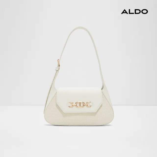 【ALDO】RHIANON- 時尚優雅長背帶單肩包(白色)