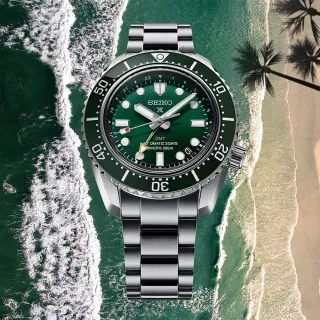 【SEIKO 精工】Prospex 大谷翔平廣告款 三日鍊 GMT 潛水陶瓷機械錶 男錶 父親節禮物(SPB381J1/6R54-00D0G)