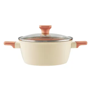 【CorelleBrands 康寧餐具】優雅鈦不沾雙耳湯鍋-20cm(含鍋蓋)