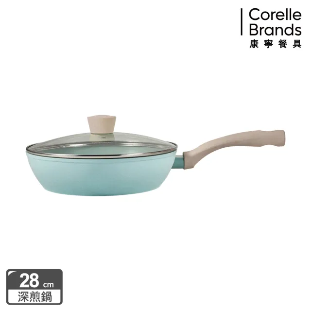 【CorelleBrands 康寧餐具】SNAPWARE 鈦輕量不沾深煎鍋28CM(IH爐可用)