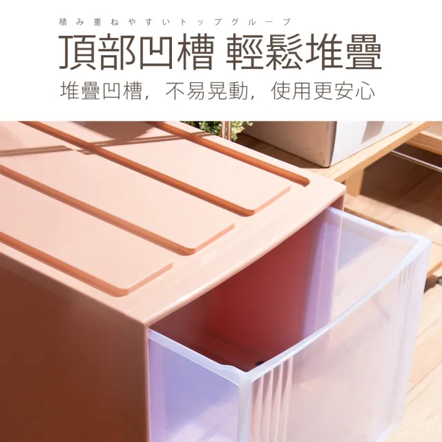 【HOUSE 好室喵】大桔子抽屜收納整理箱65L(2入)