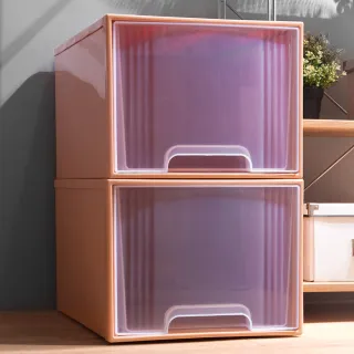 【HOUSE 好室喵】大桔子抽屜式收納整理箱65L-2入