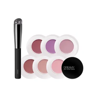 【Solone】雲朵空氣腮紅膏推薦組(雲朵空氣腮紅膏+隨身矽膠刷 6色可選)