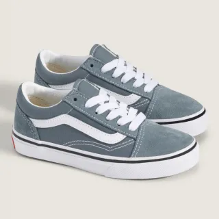 【VANS 官方旗艦】Color Theory Old Skool 中童款灰藍色滑板鞋(童鞋)