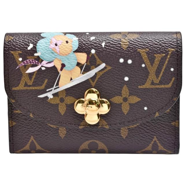 【Louis Vuitton 路易威登】M12239 聖誕限定Snow Show系列經典Rosalie Monogram帆布零錢包