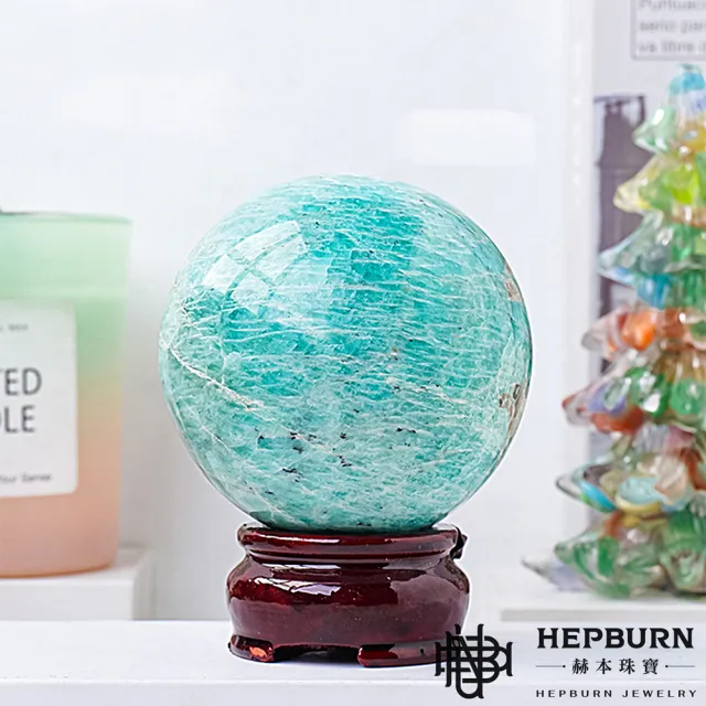 【赫本珠寶】($2899)碧藍天河石水晶球(約58-62mm)