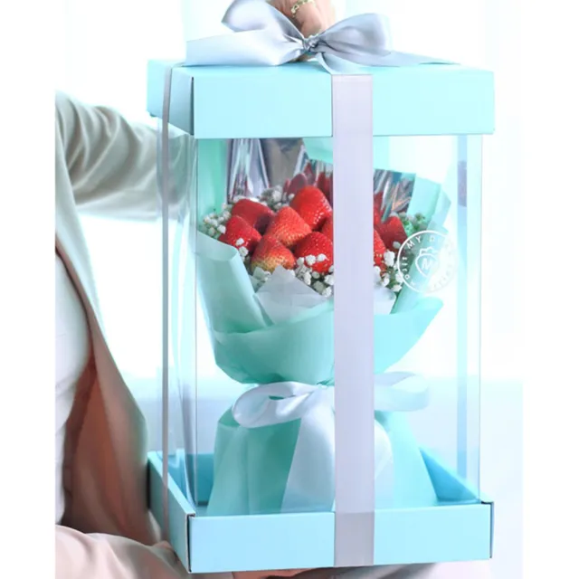 【MyDearStrawberries】經典蒂芬尼草莓花束生日禮盒組(水果花束/情人節/告白/生日禮物/超人氣花束/草莓)