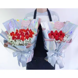 【MyDearStrawberries】炫彩太空UNICORN草莓花束大型(水果花束/情人節/告白/生日禮物/超人氣花束/草莓)