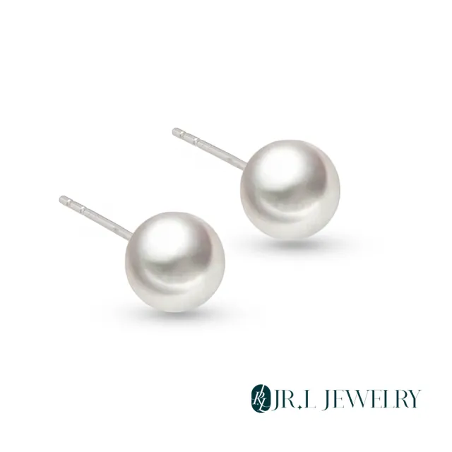 【JR.L金瑞利珠寶】雙12 Akoya天然珍珠 月光之語18K金珍珠耳環(5.5-6MM)