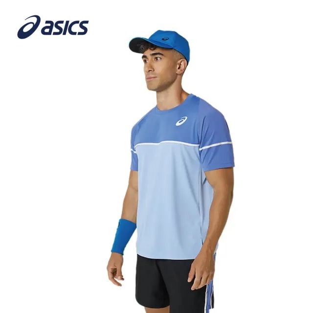 【asics 亞瑟士】ASICS 亞瑟士 短袖上衣 男款 PROFIT 網球上衣(2041A292-403)