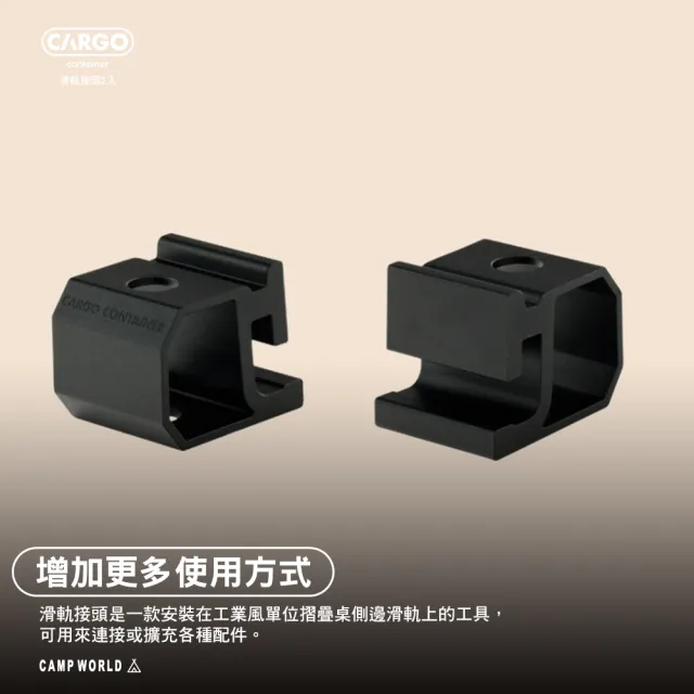 【Cargo】滑軌接頭 2入(工業風單位折疊桌 露營桌 桌子 IGT 單位桌 摺疊桌 露營配件 露營 逐露天下)