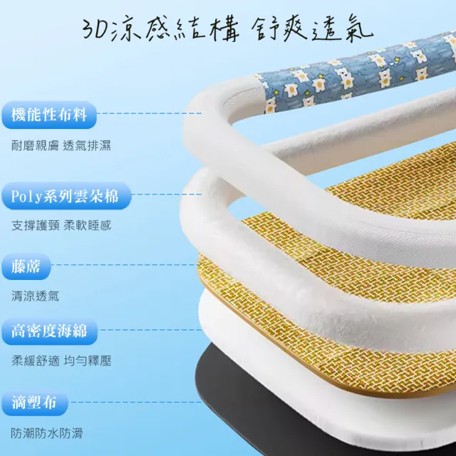 【QHL 酷奇】圍擋方形 散熱透氣 寵物藤編涼感墊-XL號(寵物涼感墊/寵物睡墊/寵物床)