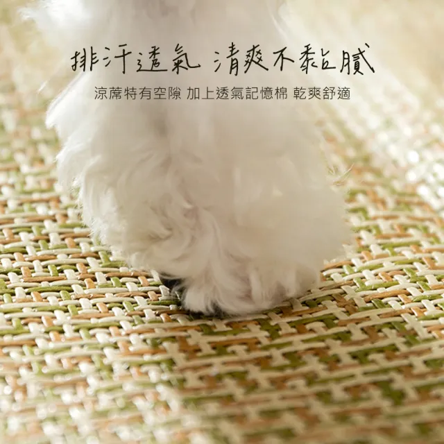 【QHL 酷奇】圍擋方形 散熱透氣 寵物藤編涼感墊-XL號(寵物涼感墊/寵物睡墊/寵物床)