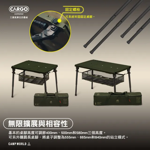 【Cargo】工業風3單位折疊桌(IGT 單位桌 折疊桌 桌子 摺疊桌 露營桌 桌 露營 逐露天下)