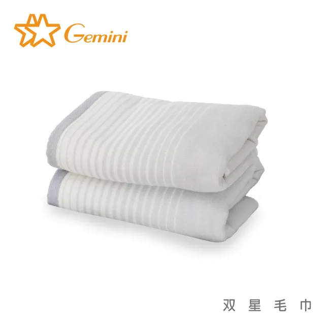 【Gemini 雙星】官方直營 日系無捻紗浴巾-超值2入組(2款任選)