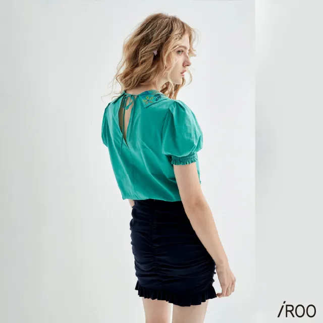 【iROO】俏麗抽摺短裙