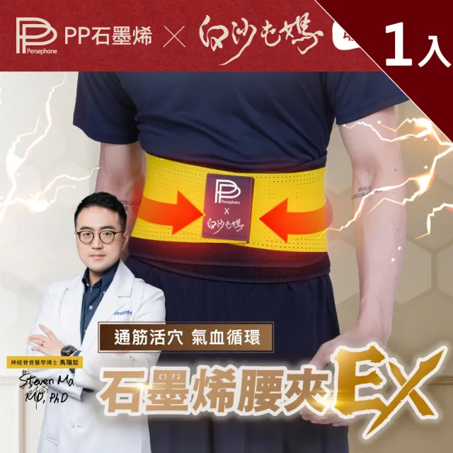 【PP 石墨烯】石墨烯腰夾1件 白沙屯媽祖聯名款(支撐舒緩保護腰椎)