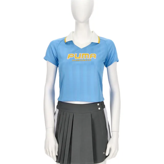 【PUMA】流行系列 BTG 女款 藍色 亞規 Polo衫 運動 休閒 上衣 短袖 63172657