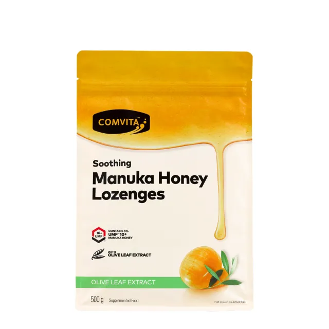 【Comvita 康維他】橄欖葉麥蘆卡蜂蜜潤喉糖2包組(500g/包)
