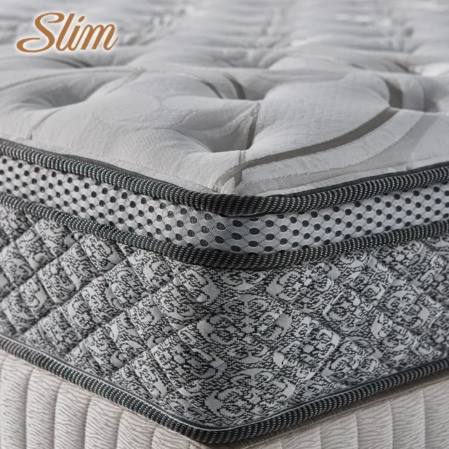 【SLIM】單人加大天絲乳膠記憶膠防蹣獨立筒床墊3.5x6.2尺x23cm-奢華型