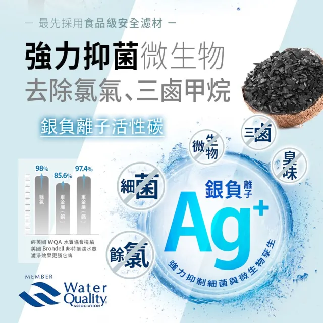 【Brondell】美國邦特爾 H2O+ 長效濾水壺 （白）＋八周長效濾芯（7入）(共1壺7芯)