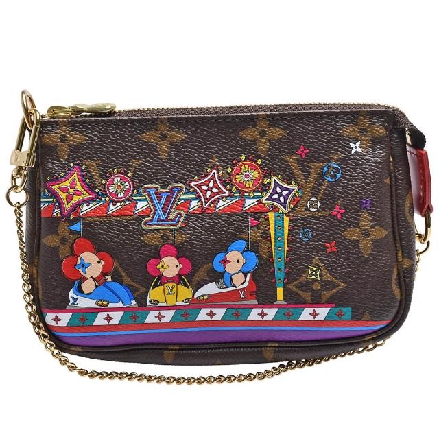 【Louis Vuitton 路易威登】M69976經典MINI POCHETTE ACCESSOIRES吉祥物遊樂場玩樂拉鍊迷你手提包