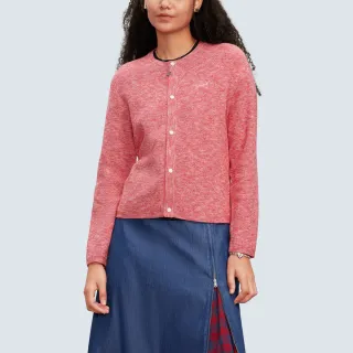 【agnes b.】Sport b. 女裝 logo排釦開襟外套(粉紅色)