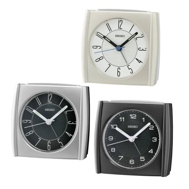 【SEIKO 精工】貪睡夜光 嗶嗶鬧鈴 鬧鐘時鐘 QHE205J.QHE205S.QHE205W(清楚大數字 滑動式靜音指針)