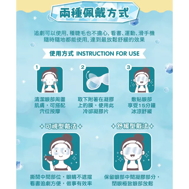 【Injoyyi 幸福物語】迪士尼 晶亮凍感冰涼眼罩5入x4盒組(魯斯佛/小熊維尼/史迪奇/瑪麗貓)